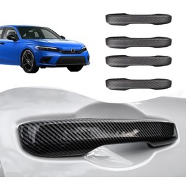 JXGZYD Car Exterior Door Handle Cover Trim for Honda Civic 2022 2023 2024 2025 for Accord CR-V HR-V 2023 2024 2025 (Black Carbon)