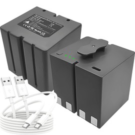 ROYEUEU Battery for Stealth Cam Revolver 360: 2-Pack Cartridge Rechargeable Lithium Battery Pack for Stealthcam Revolver Pro 2.0 360 Max Cellular Trail Camera 6500mAh