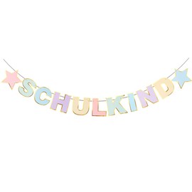 Colourful Wreath, School Child Garland, School Decoration, Pastel Decoration for First Day of School Girls, First Day of School Banner Hanging Decoration, School Child 2025 Girls