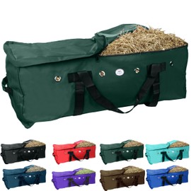 Majestic Ally 1200 D Nylon Fabric Large 44” x 20” x 16” and Extra Large 52" x 27" x21" Heavy-Duty Hay Bale Storage Bag (Hunter Green, Large)