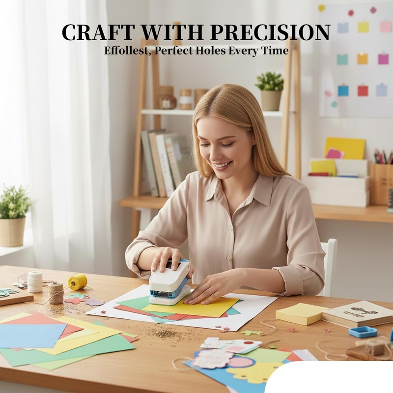 Square Hole Punch, Manual Square Paper Punch for DIY Projects,