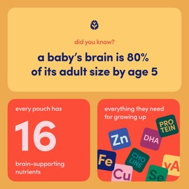 Cerebelly Organic Baby Food Pouches – 6+ Months Organic Veggie Pouches | 16 Nutrients, No Added Sugar, Non-GMO | Toddler Pouches | 4 Ounce BPA-Free Baby Pouches | Carrot Chickpea | 12 Count