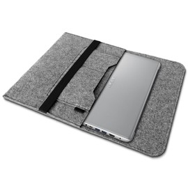 UC-Express Laptop Sleeve Case Compatible with Acer Swift 1 2 3 5 7 14 Inch Notebook Ultrabook Case Made of Felt in Grey with Practical Inner Pockets