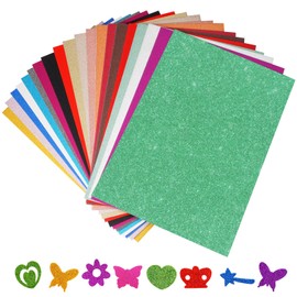 20 Sheets Glitter Paper for Crafts and Design, A4 Colourful Glitter Paper 21 x 29.7 cm Glitter Card Craft Paper, 250 g/m² Glitter Craft Paper for DIY Greeting Cards Scrapbooking Crafts, 20 Colours