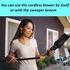 Outdoor Broom with Built-in Lightweight Rechargeable Cordless Mini Leaf Blower