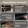 2PCS Clear Display Case for Collectibles, 3-Tier Adjustable Display Case