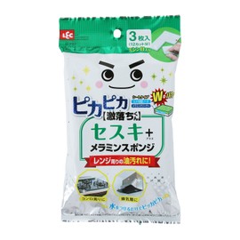 Lec Pikapika Gekiochi Seski + Melamine Sponge (3 Pieces, 12 Cuts) S-791