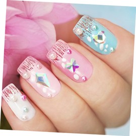 Hohopeti Flatback Nail Charms Multi-shape Rhinestones for Glamorous Manicure Elegant Nail Art Versatile for Craft Projects and Personal Decor