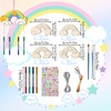 12 Pcs Wind Chime Set, Rainbow Wind Chime Craft for