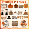 DoubleFill 21 Pcs Fall Tiered Tray Decoration Set Thanksgiving Table