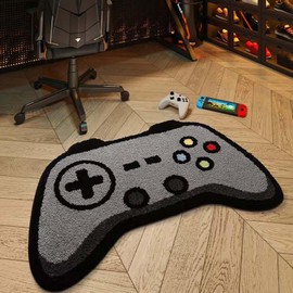 Alfombras de juegos para habitación de niños, alfombras de piso con forma de consola de juegos de dibujos animados, alfombras con forma de controladores de juegos, alfombras de piso para juegos