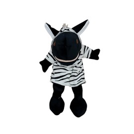 Proumhang Hand Puppets With Full Body for Kids,Animal Hand Puppets Farm Theme Puppets Toys Set,Plush Pretend Toys Zoo Friends Puppet Theatre with Movable Open Mouth,35cm,Zebra