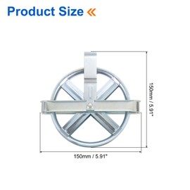 uxcell 5" Clothesline Pulley with Durable Iron Alloy Wheel and Axle, Deep Groove Weather-Resistant Drying Line Pulley for Outdoor Clothes Line, Silver