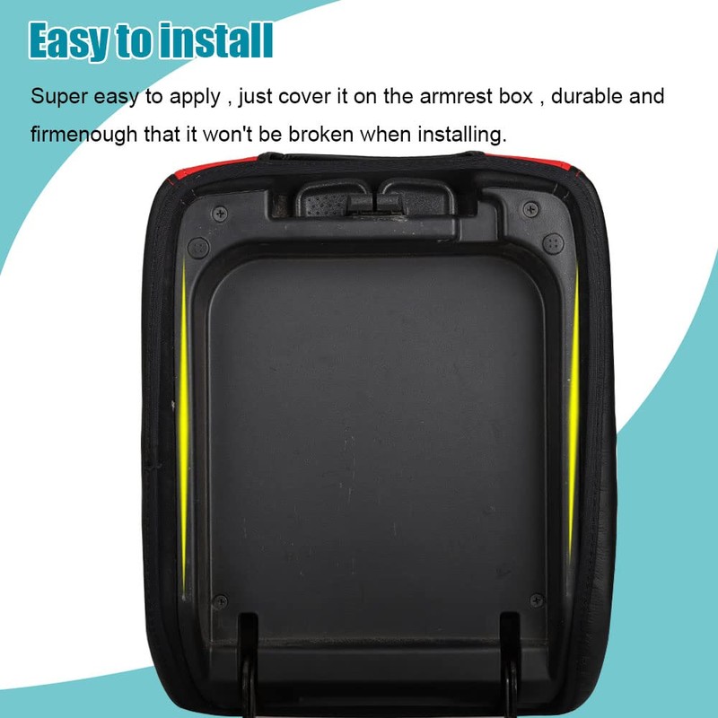 LEXLEY Center Console Pad Armrest Box Cover Waterproof Anti-Scratch Leather