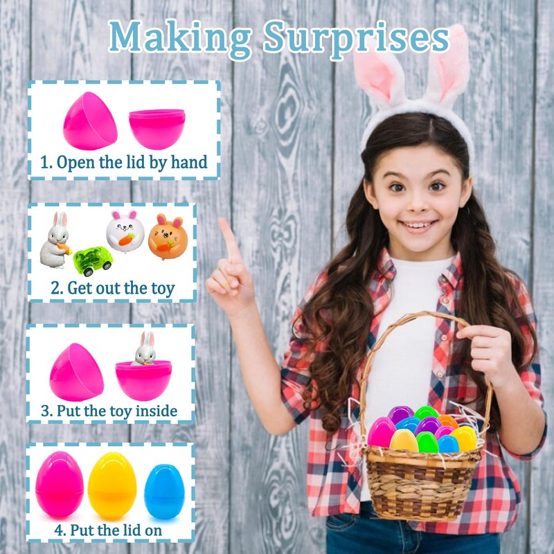 Lubibi Prefilled Easter Egg With 48pcs Fidget Toys, Perfect for