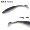 50Pcs Soft Plastic Lures 4# Paddle Tail Swimbaits Lures Shad