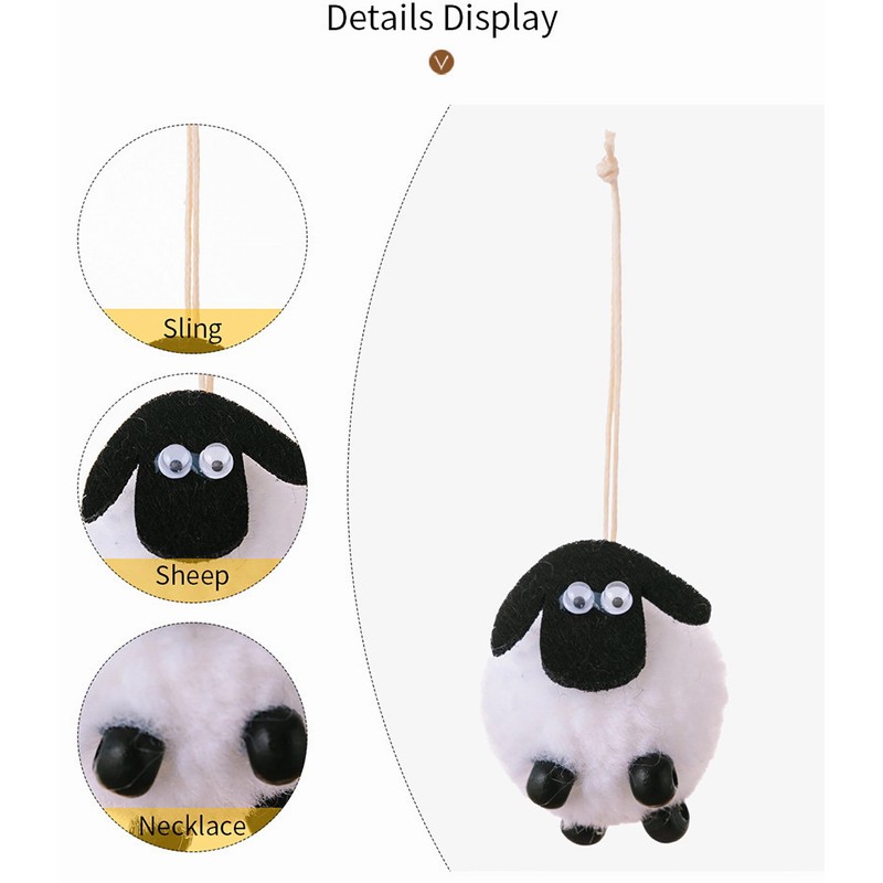AUTMORAN 18Pcs Cute Sheep Ornaments Hanging Decor,Holiday Tree Decorative Lamb
