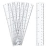 6 Pack Clear Ruler,15cm/6-inch Clear Plastic Ruler, Shatterproof Rulers,Thick Plastic