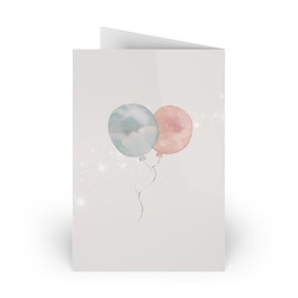 Prezzeluna Gender Reveal Day Card - Gender Announcement Card for New Parents to Be