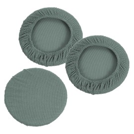 PATIKIL 11" Round Bar Stool Cover, 3 Pack Elastic Bar Stool Cover Washable Seat Cover for Diameter 11"-16" Chair, Light Green
