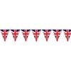 Beistle Union Jack Pennant Banner, 11" x 12', Red/White/Blue,59853