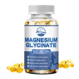 Nature's Live Magnesium Glycinate 1330mg 120 Capsules Highest Potency Buffered & Chelated NEW
