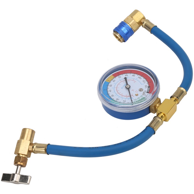 Car R134A Air Conditioning Coolant Hose Pressure Gauge 0‑250psi Fluoridize