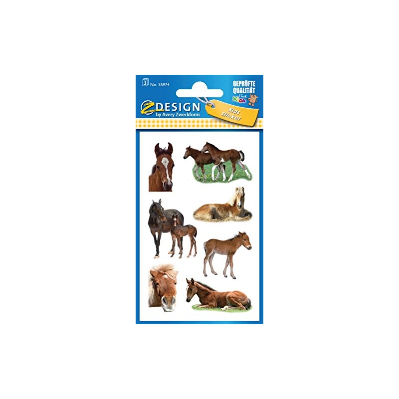 Avery Zweckform CRE Foal Photo Paper Stickers - 3 Sheets