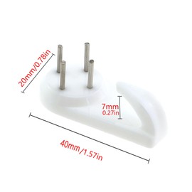 Guifeng 35PCS Invisible Nails Hooks Wall Hanging Cross Stitch Oil Painting Picture Frame Clock Keys Umbrella Hangers White Plastic Metal Nails for Hanging Bag and Artwork and Keychain