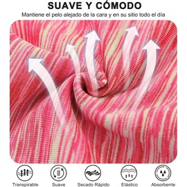 Bandas para el Cabello Deportivas, 6 Piezas Diademas Ejercicio Bandas Elásticas para Hombre y Mujer, Headband Absorbe El Sudor, Secado Rápido, Transpirable para Correr, Ciclismo, Yoga