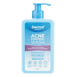 Dermal Therapy Acne Control Wash | Acne Treatment Foaming Cleanser for Sensitive Skin | Advance Sebum Control & Skin Hydration | 175ml