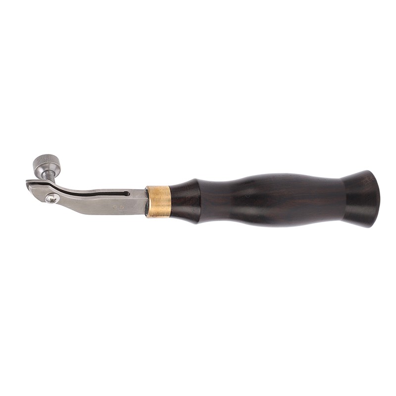 Leather Creaser 0.5mm Regulable Screw Ebony Handle Arc Design Stainless