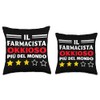 Farmacista Okkioso Regalo Farmacista Uomo Laurea Farmacia Throw Pillow
