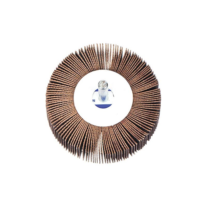 1-1/2 Mounted Abrasive Flap Wheel, Coated, 1-1/2 Width, 1/4 Shank