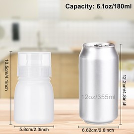 Uceoo 4 Pack Condiment Squeeze Bottles, Porous Squeeze Bottles for Sauces, Leak Proof Plastic Squeeze Bottles for Liquid Dispenser Container for Ketchup, Syrups, Oils - 5 nozzle 6oz with 4 Funnels