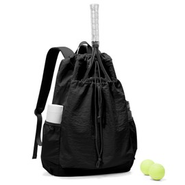 BJLFS Tennis Backpack, Tennis Bag, Unisex Tennis Backpack for Men and Women, Racket Bag, Backpack Bag for Tennis Badminton, Tennis Backpack, Sports Backpack, Sports Bag, Black