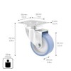 WAGNER Eco 03155001 Soft Swivel Castor Diameter 50 mm, Height