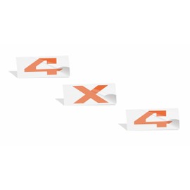 Reflective Concepts 4x4 Emblem Overlay Decal Sticker -Fits: 2015-2018 Ram Rebel - (Color: Reflective Orange)