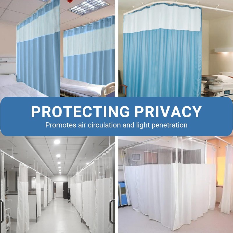 Ward Privacy Curtain with Flat Hooks - Patients Room Cubicle