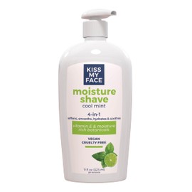 Kiss My Face Kiss My Face 4-in-1 Moisture Shave, Cool Mint 11 oz