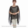 Max Hsuan Women's Loose Solid Sheer Chiffon Caftan Poncho Batwing