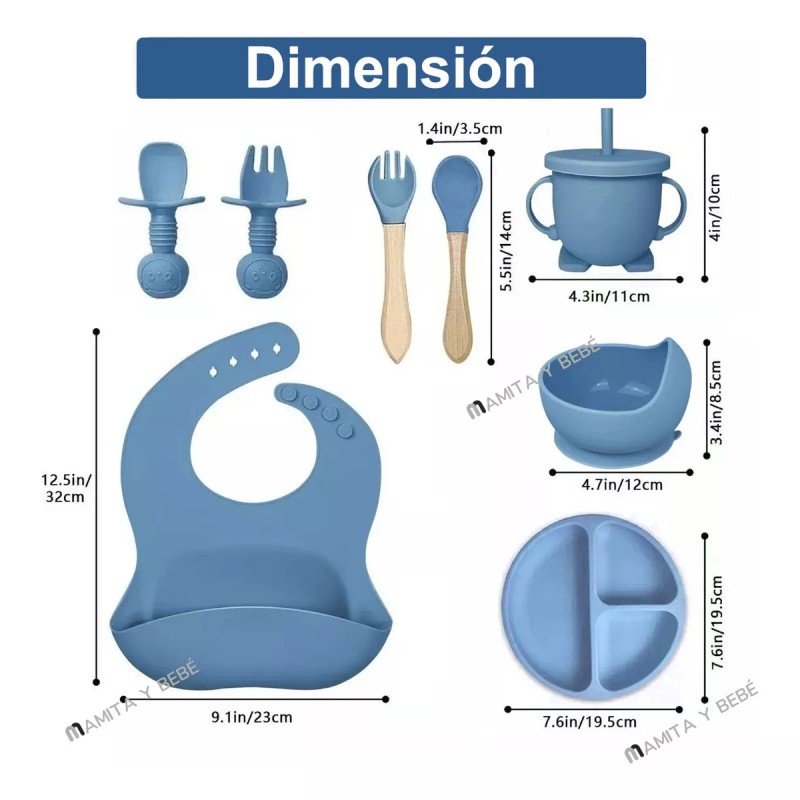 Mamita y bebé Platos Para Bebés De Silicona Con Tazón