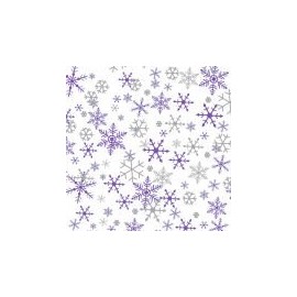 Silver and Purple Snowflakes Christmas suttons Printed Patterned Tissue Wrapping Paper Luxury 5 Sheets