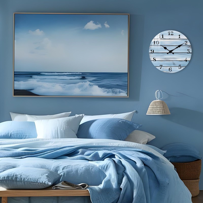 Wooden Wall-Clocks for Kitchen - Silent Non Ticking Wall Clocks