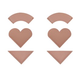 6pcs PU Leather Corner Bookmarks,Cute Page Corner Bookmark for Students Book Accessories for Reading Lovers Teacher Gift Bookmark Clips(Pink)