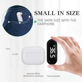 Medical Forehead Thermometer, Rechargeable Thermometer for Adults and Kids, Digital Thermometer with Backlight Fever Alarm, Accurate Thermometer (Black)