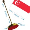 Singapore Desk Small Flag Set,5×8 Inch Mini Singaporean Desktop Banner,12"