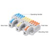 sourcing map 6pcs Din Rail Press Quick Terminal Blocks DIY