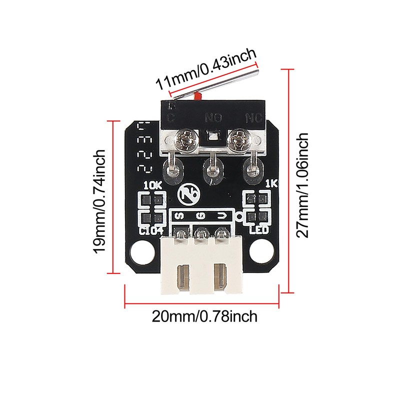 AEDIKO 5pcs Micro Mechanical Switch 3D Printer Part End Stop