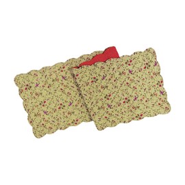 C&F Home Coventry Cotton Machine Washable Table Runner Runner Green